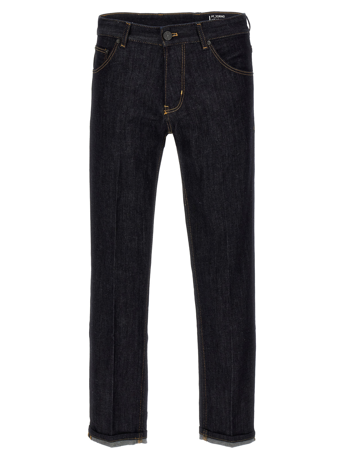 PT Torino Blue Cotton Straight-Leg Jeans - Timeless Luxury Denim