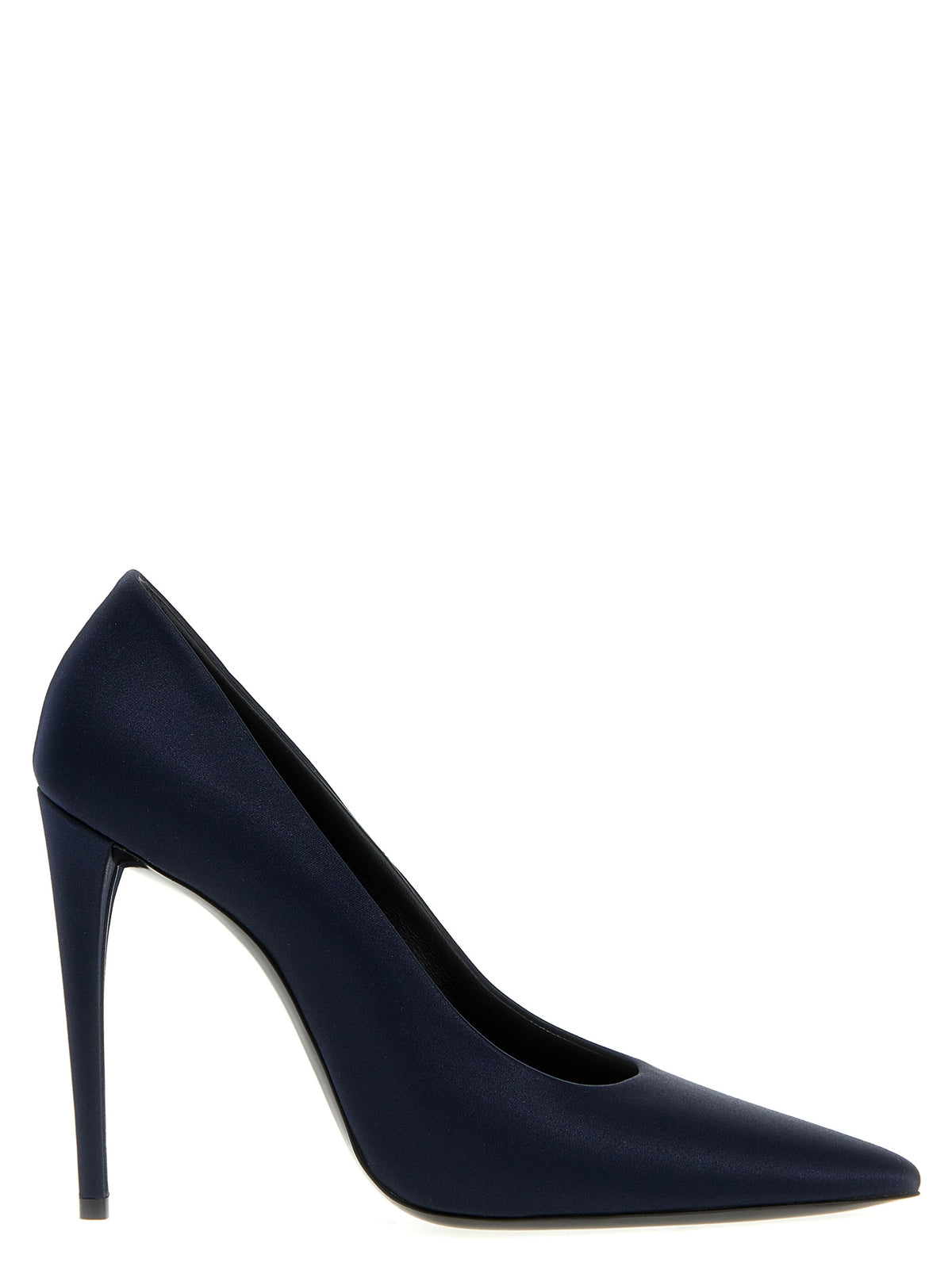 Saint Laurent Monceau High Heel Pumps in Luxurious Blue Satin