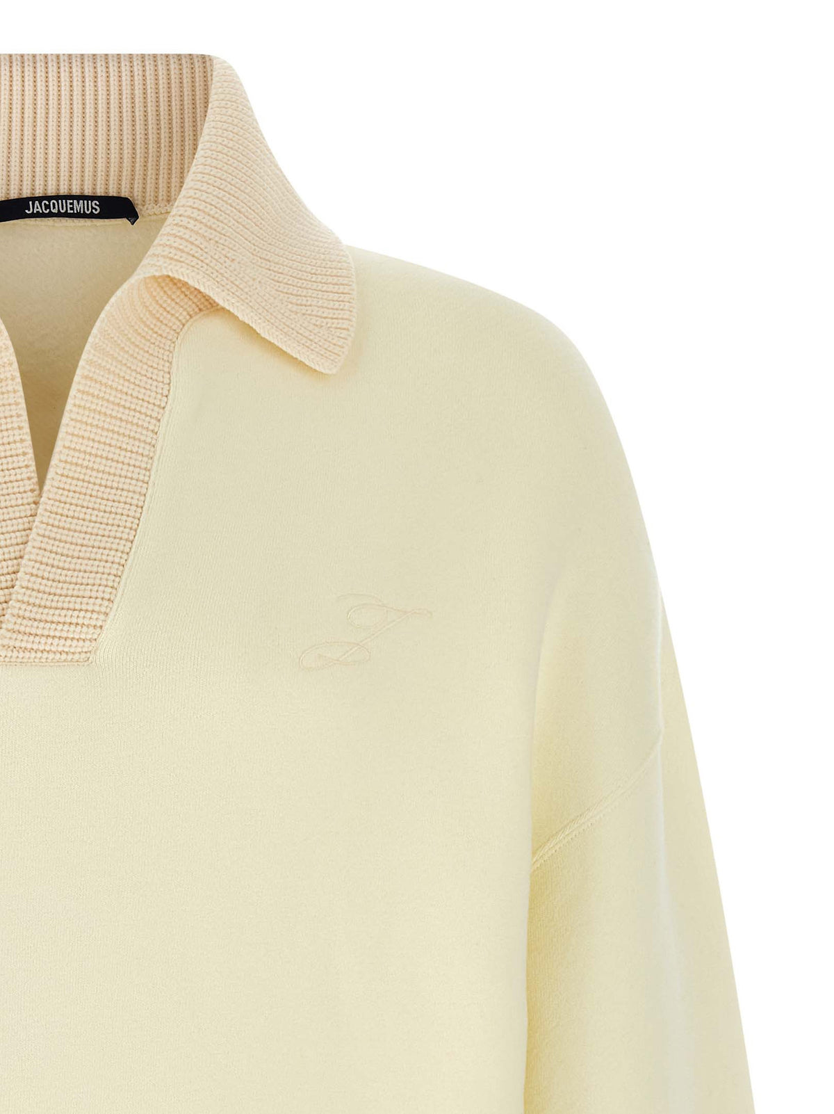 Jacquemus Beige Cotton Sweatshirt - Elevate Your Casual Elegance