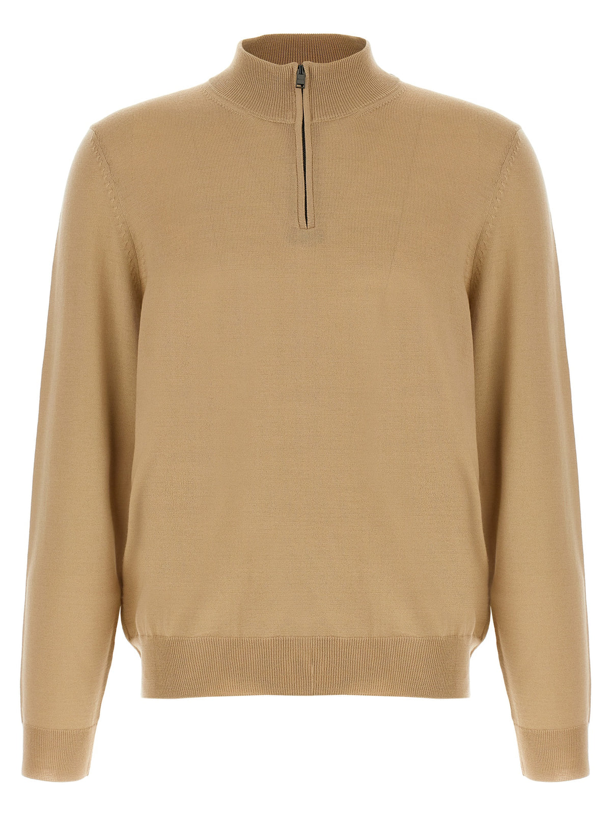 Hugo Boss Beige Virgin Wool Cardigan - Effortless Luxury Elegance