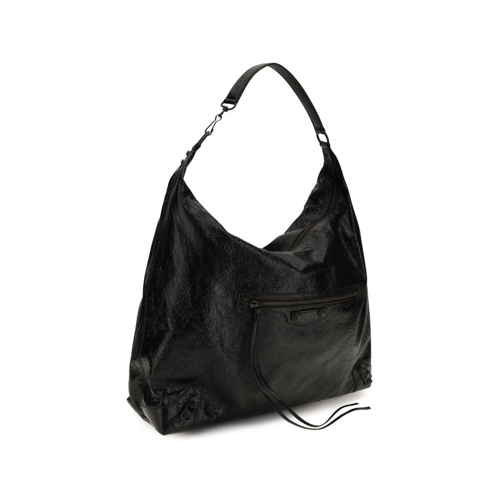 Balenciaga Black Lamb Ovis Aries Shoulder Bag - Timeless Luxury