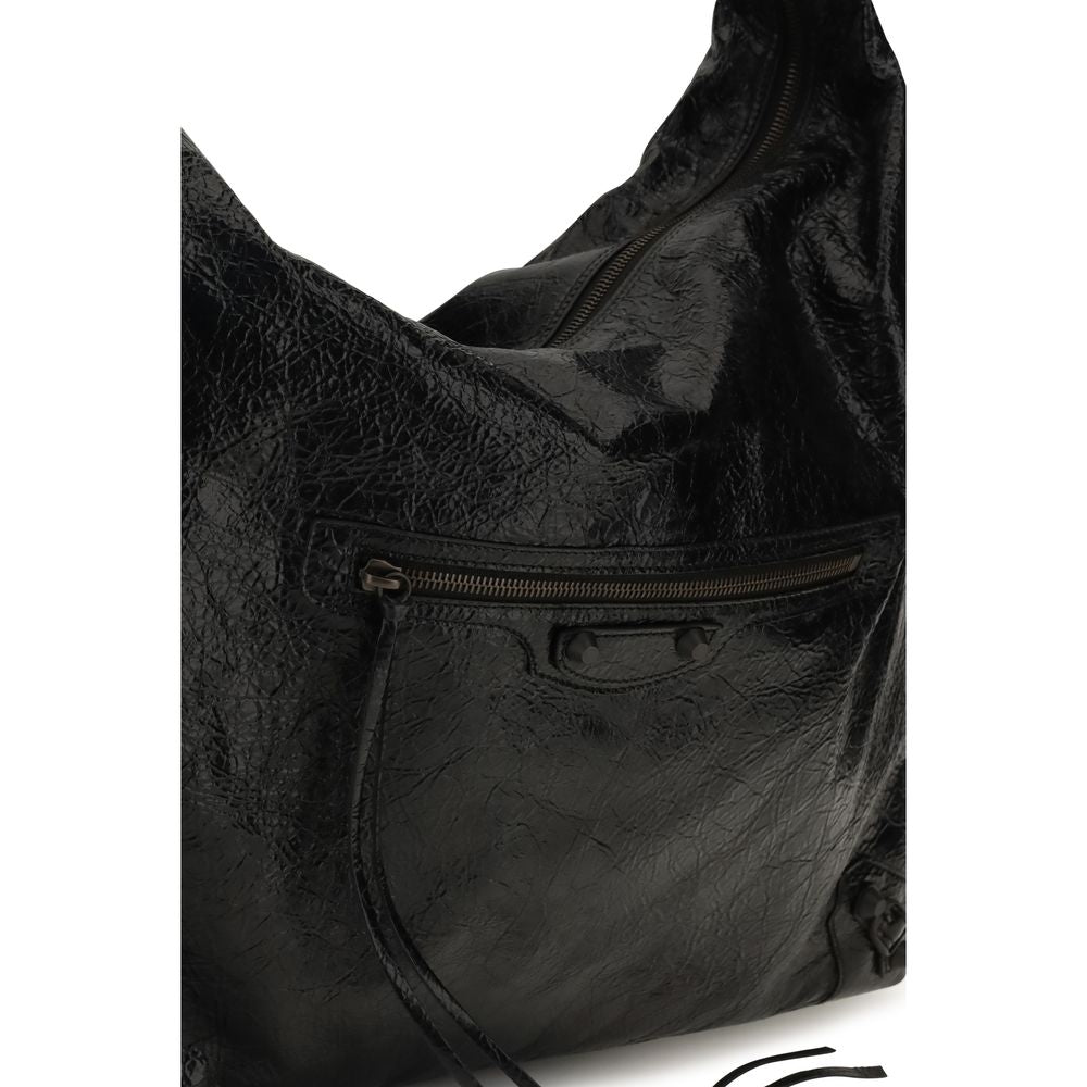 Balenciaga Black Lambskin Hobo Bag - Timeless Luxury Elegance