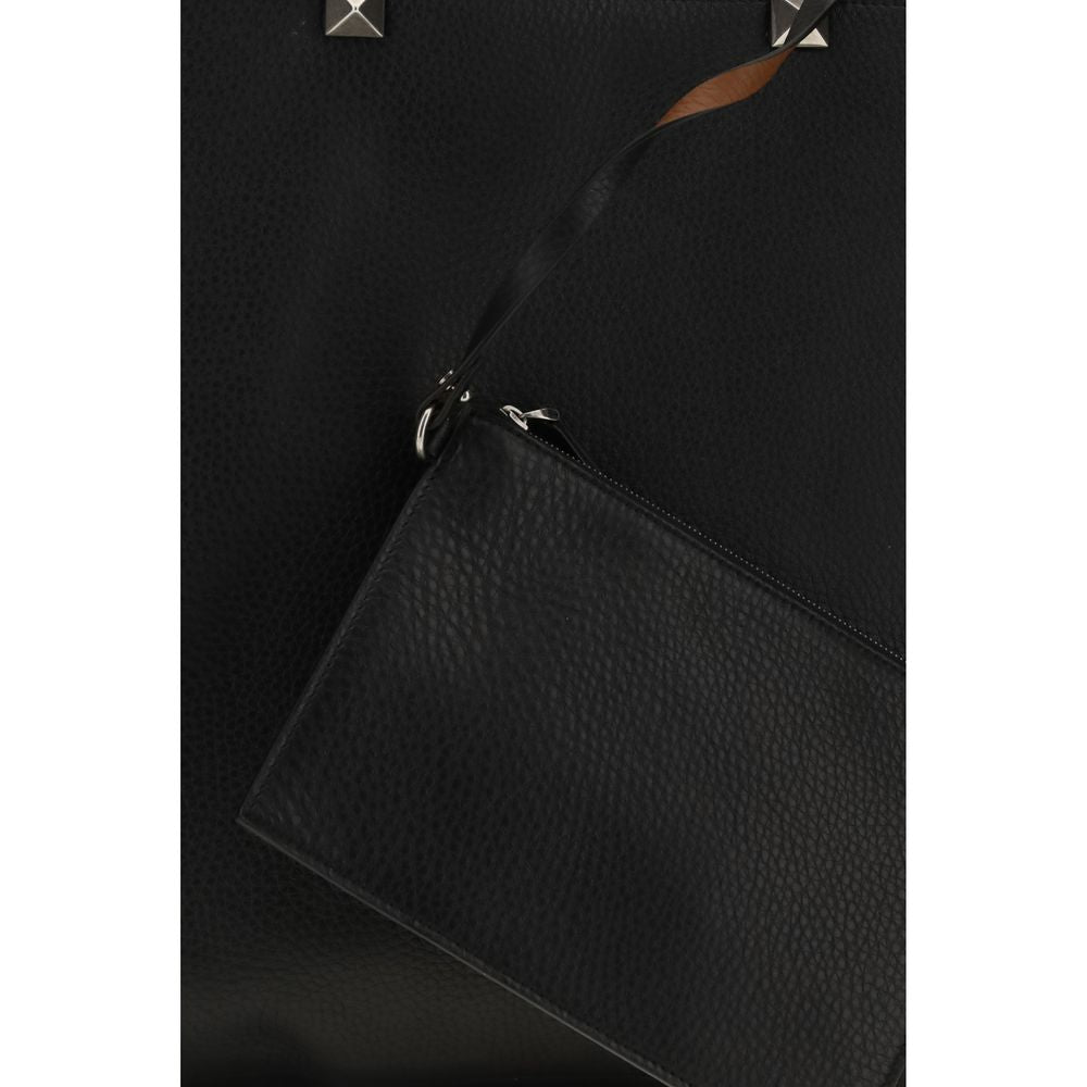 Valentino Garavani Black Calf Leather Shoulder Bag - Luxury Redefined