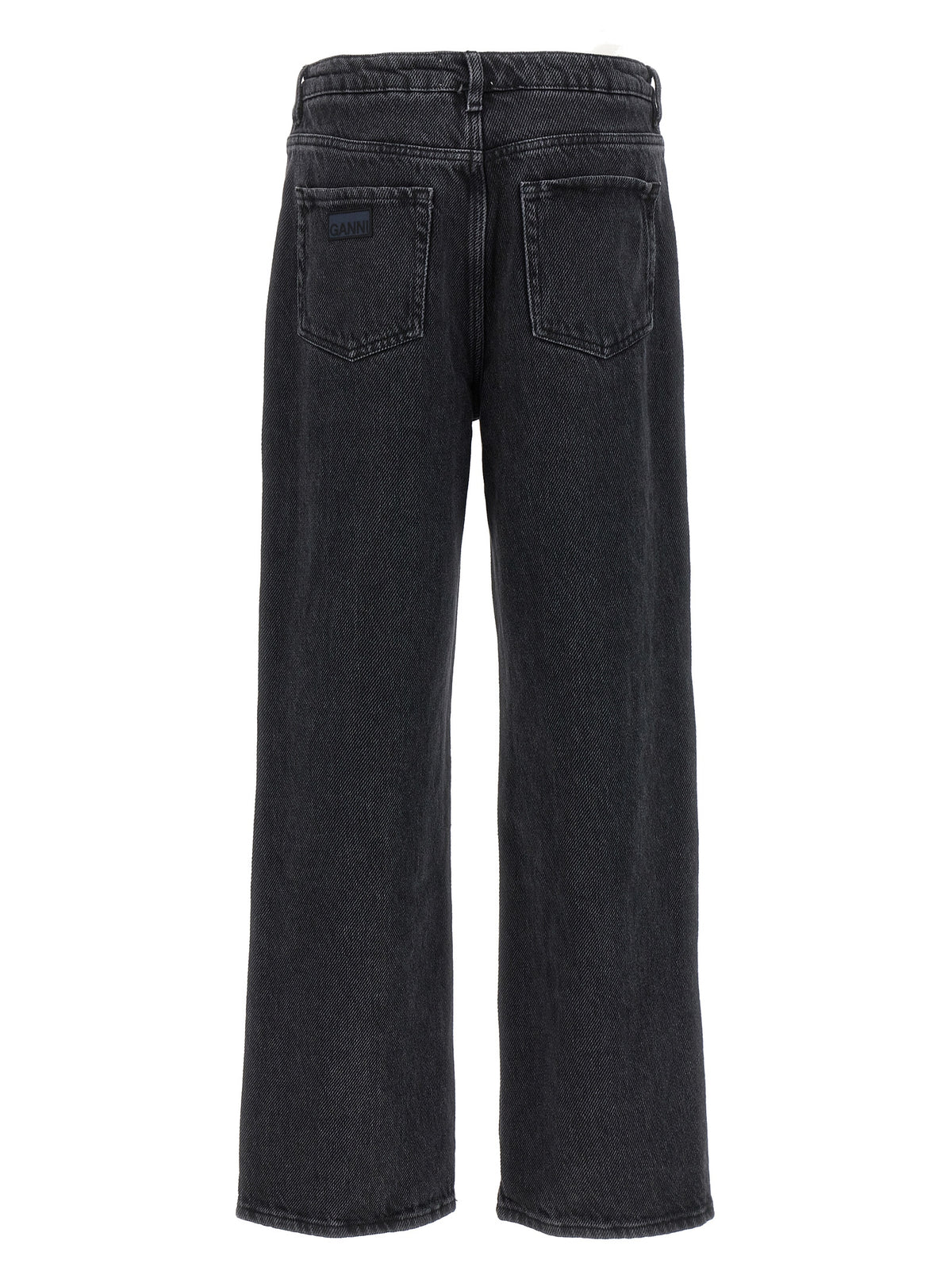 Elevate your wardrobe with GANNI's Izey black cotton jeans, a perfect blend of modern design and comfort, embodying luxury for the discerning individual.