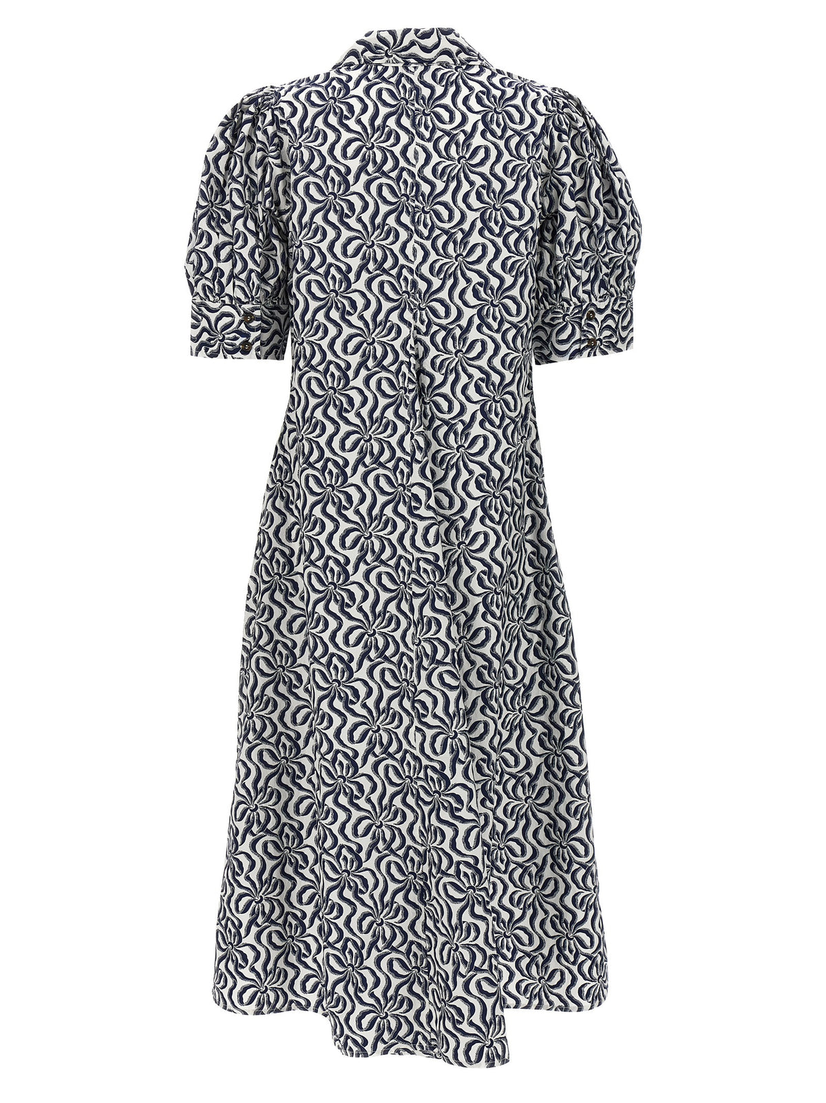 Elevate your wardrobe with the Ganni Multicolor Cotton Casual Dress, a masterpiece of chic design and exquisite craftsmanship that embodies effortless luxury and timeless style.