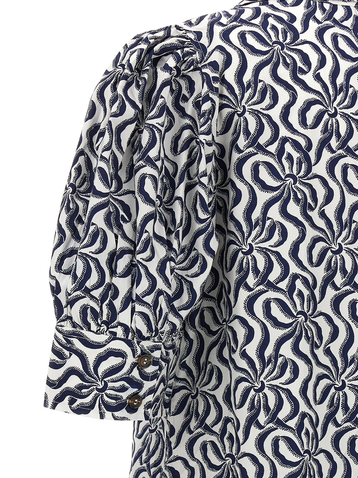 Elevate your wardrobe with GANNI's Multicolor Cotton Casual Dress, a masterpiece of chic design and effortless elegance, perfect for those who embrace bold fashion.