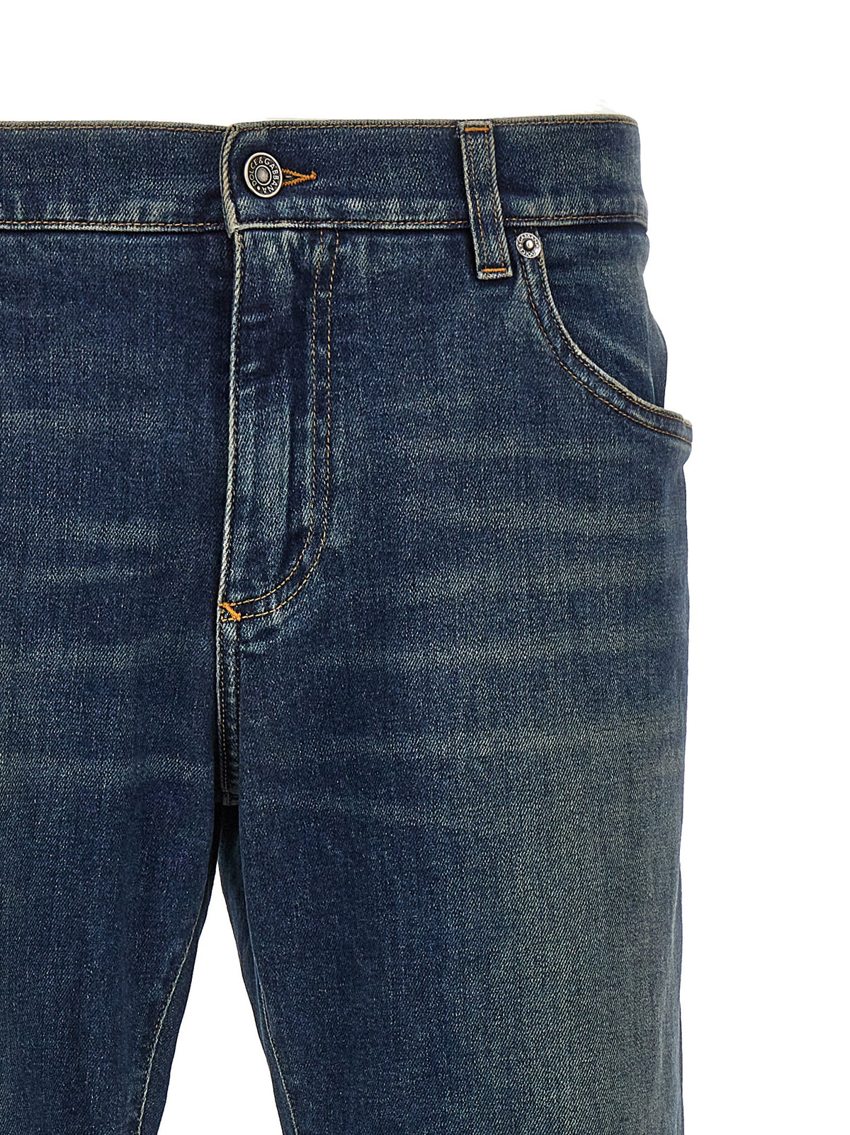 Experience the allure of Dolce & Gabbana's Blue Cotton Straight-Leg Jeans, where exquisite craftsmanship meets luxurious comfort, perfect for the discerning individual.