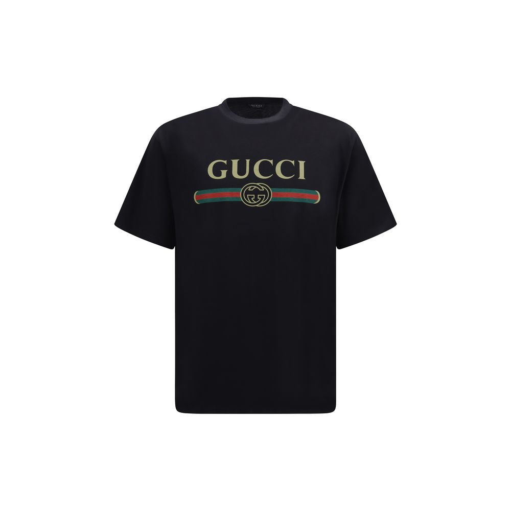 Gucci Black Cotton T-Shirt - Luxury Silk-Blend Essential