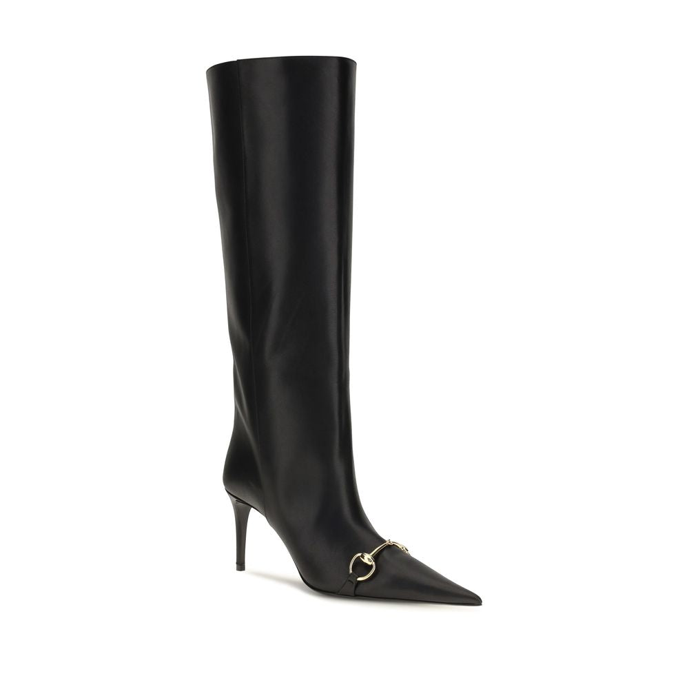 Gucci Black Calf Leather Bos Taurus Boots – Exquisite Luxury