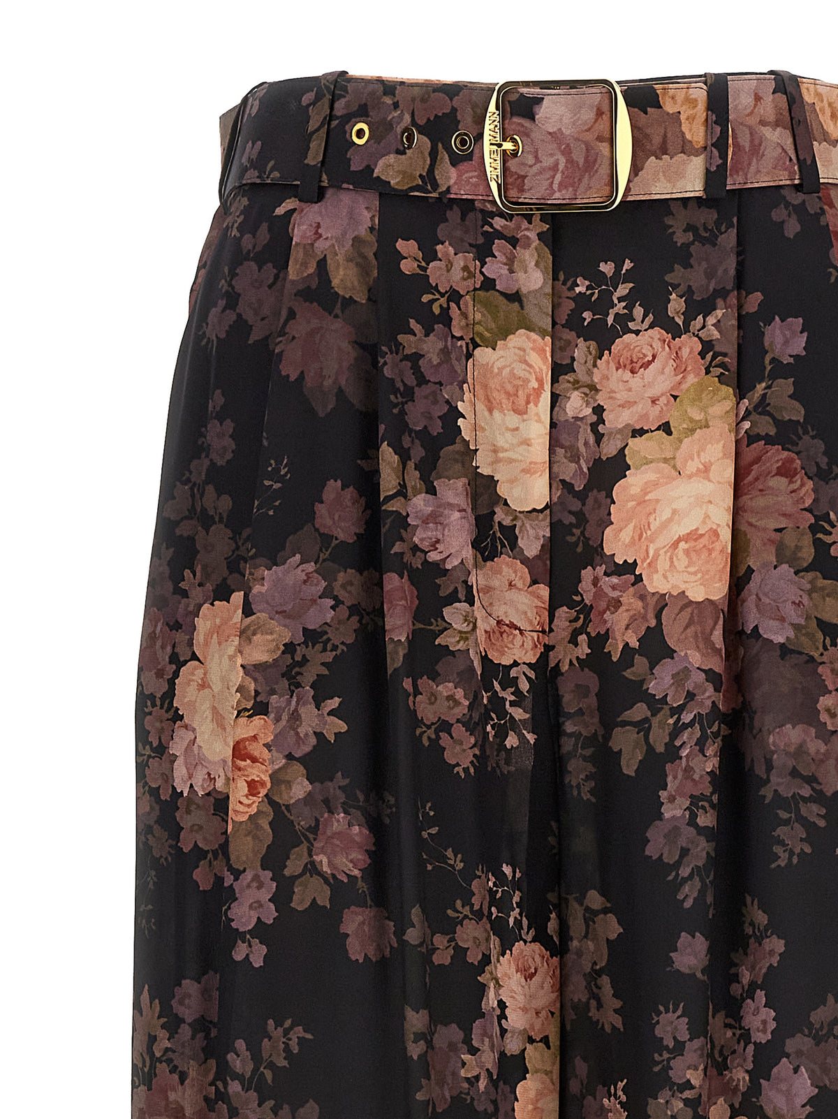 Elevate your wardrobe with Zimmermann's 'Illustration Tuck' silk pants, a stunning blend of vibrant floral artistry and luxurious craftsmanship, perfect for the discerning individual.