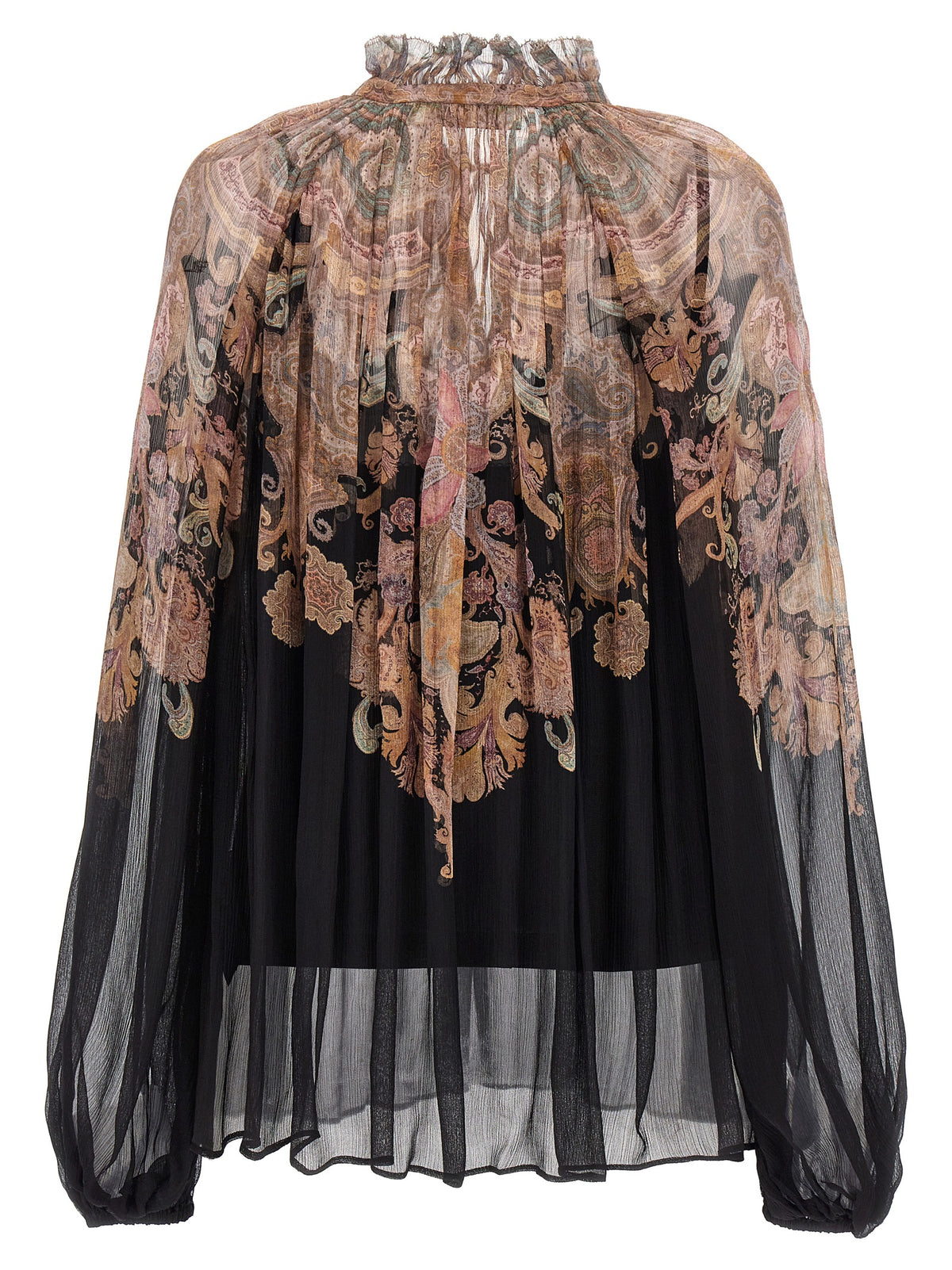 Experience the allure of the Zimmermann Multicolor Viscose Blouse, a masterpiece of floral elegance crafted from delicate viscose, perfect for those who embrace sophistication.