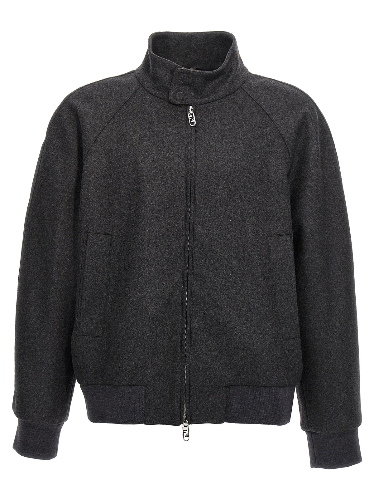 Elevate your wardrobe with Fendi's Gray Cashmere Jacket, a masterpiece of Italian craftsmanship that embodies timeless luxury and sophistication for every occasion.
