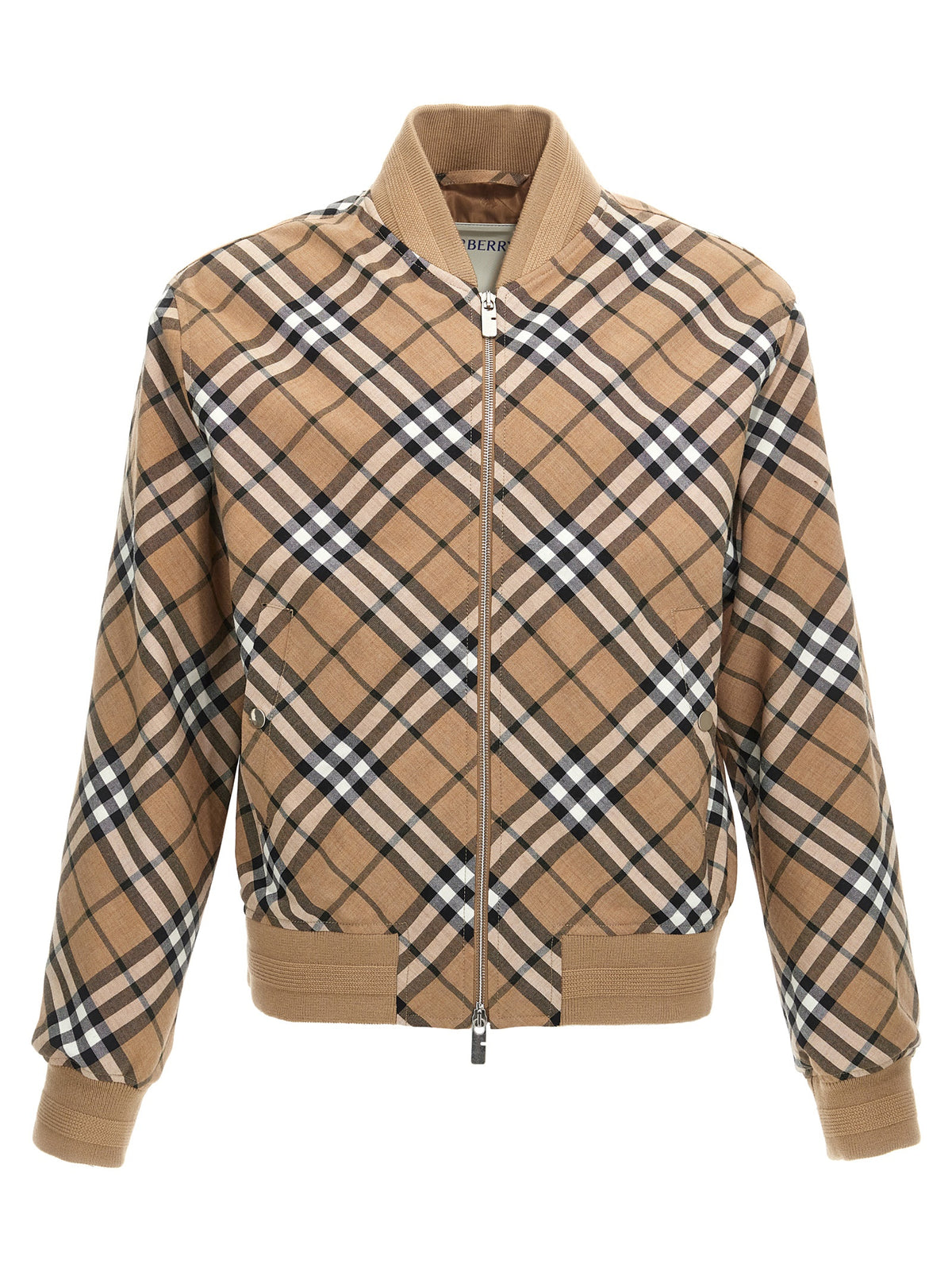 Elevate your style with the Burberry Multicolor Polyester Bomber, a masterful blend of classic elegance and contemporary flair, crafted for those who command attention.