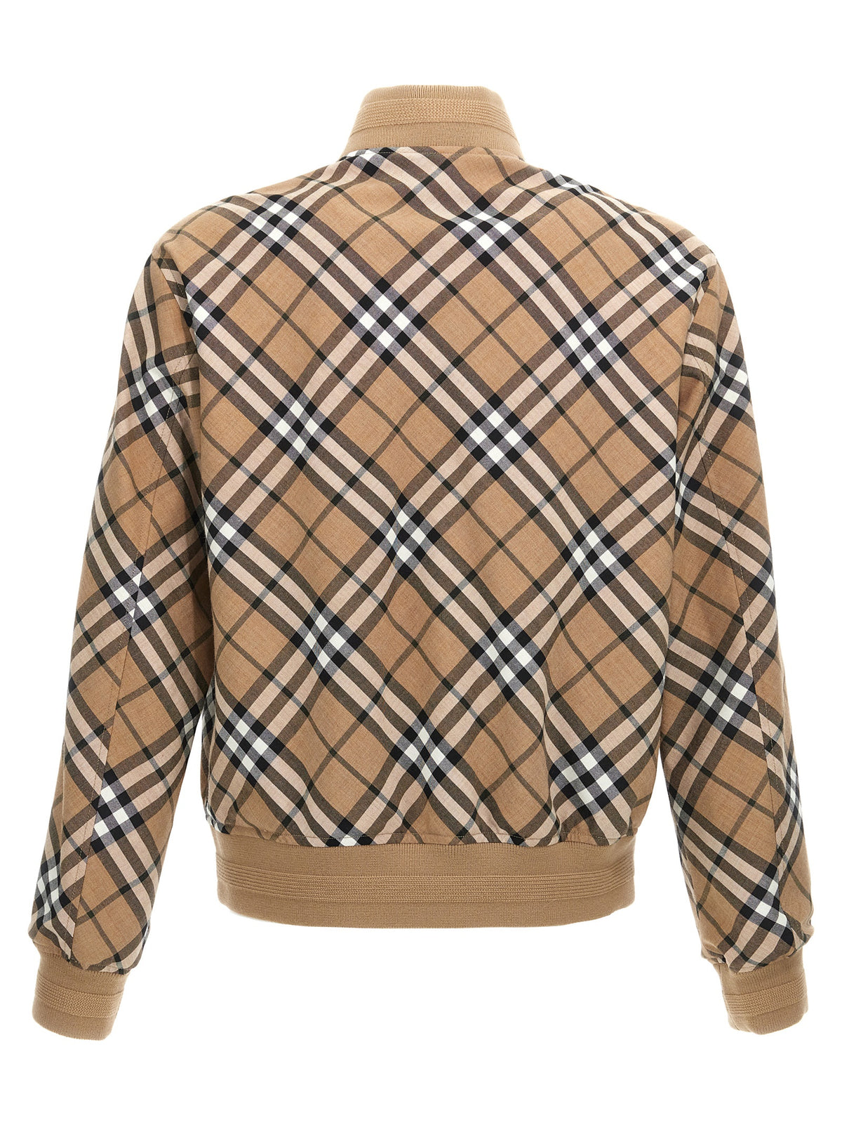Elevate your style with the Burberry Multicolor Polyester Bomber, a luxurious blend of tradition and modernity, crafted for those who embody elegance and confidence.