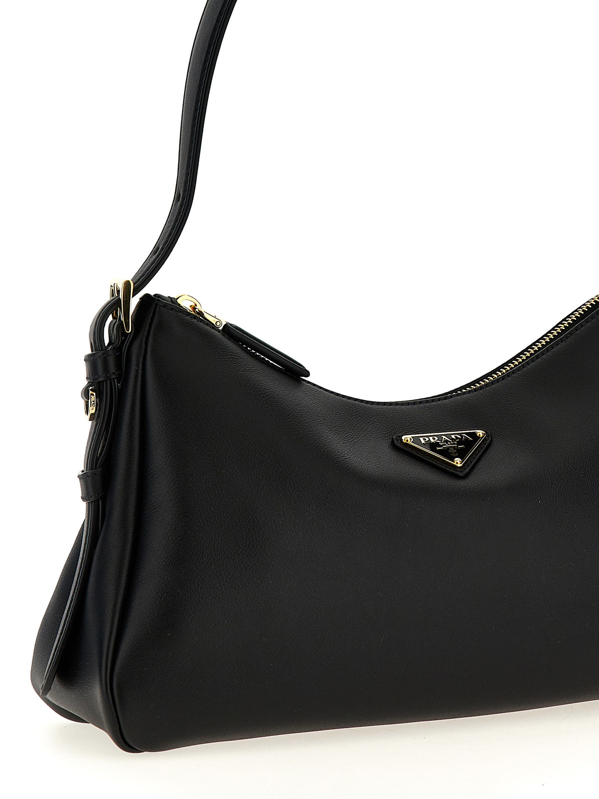 Indulge in the Prada Aimée Medium leather shoulder bag, a testament to Italian craftsmanship, where elegance meets sophistication for the discerning connoisseur.