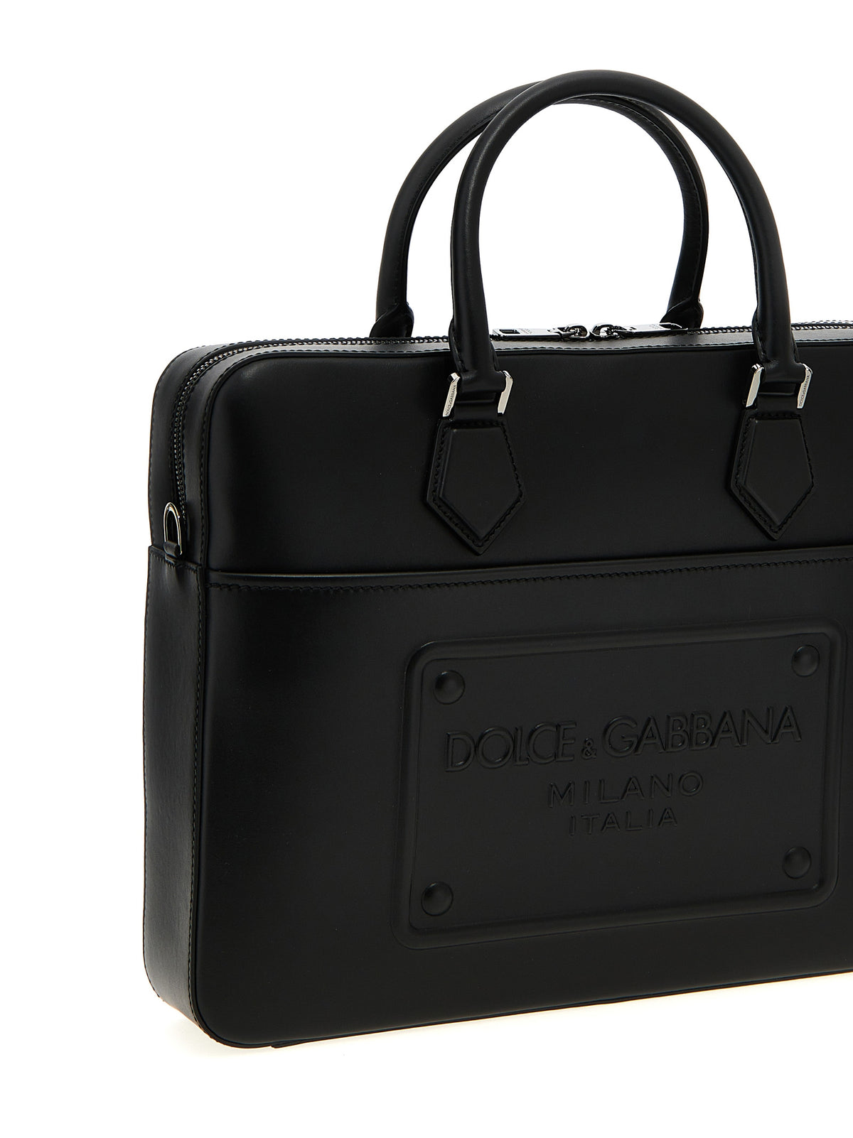 Discover the Dolce & Gabbana Black Lamb Leather Tote Bag, a luxurious blend of functionality and elegance, perfect for the discerning trendsetter.