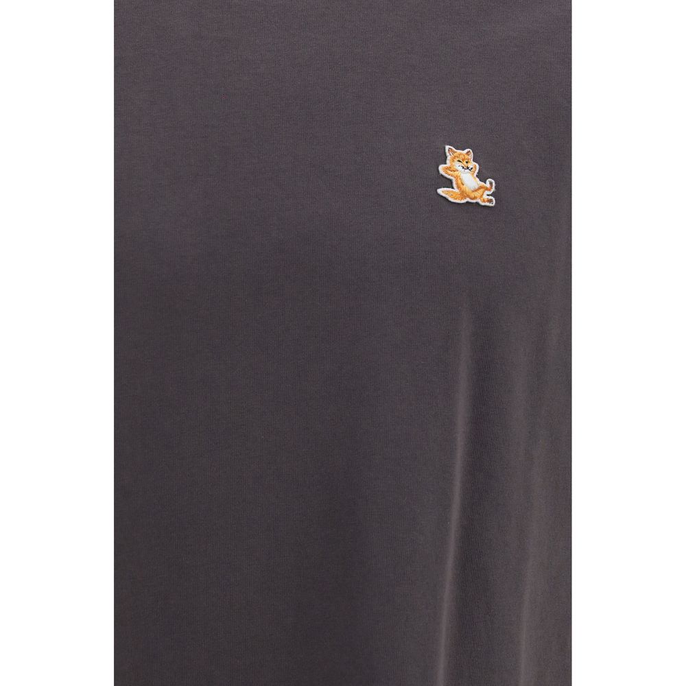 Indulge in the exquisite Maison Kitsuné Gray Organic Cotton T-Shirt, a testament to effortless luxury with its soft organic cotton and iconic Chillax Fox patch, perfect for the discerning wardrobe.