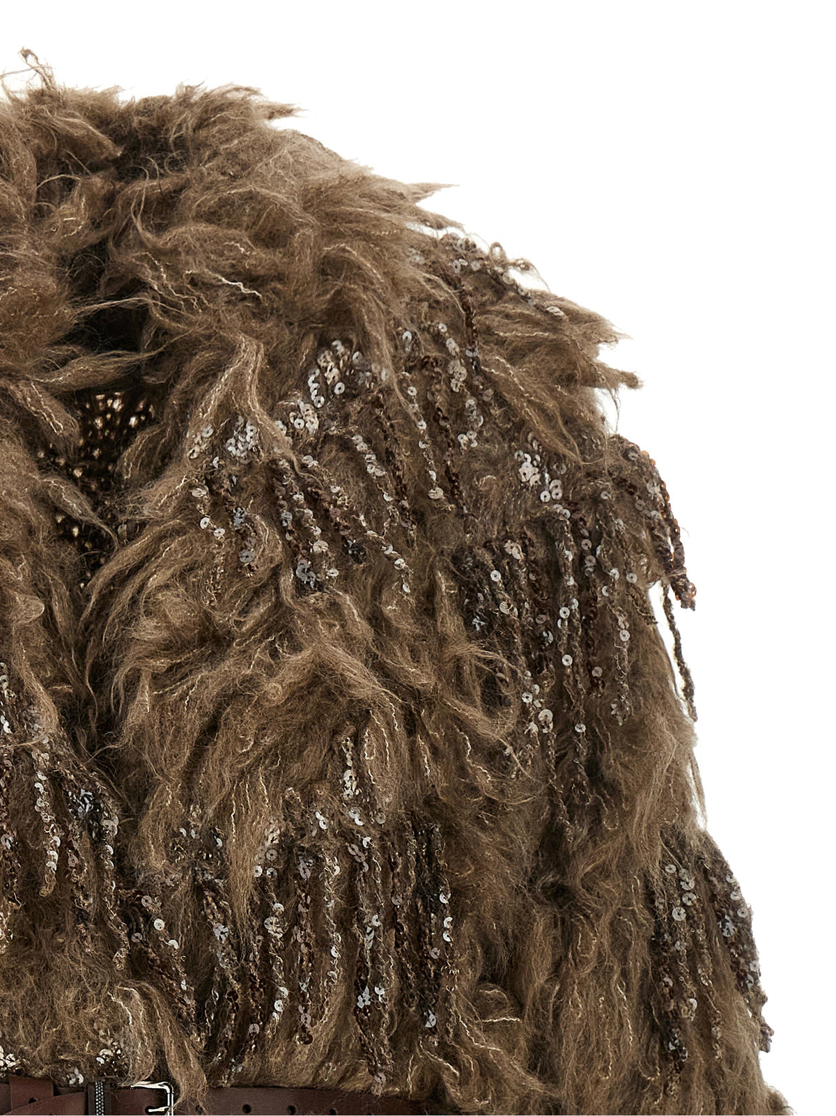 Indulge in the exquisite Brunello Cucinelli Brown Wool Coat, where luxurious mohair and wool blend with artisanal craftsmanship, redefining elegance for the discerning individual.