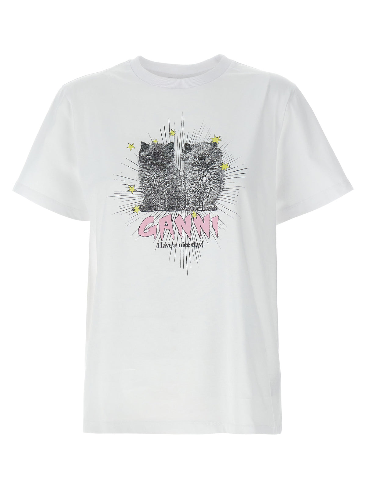 Ganni Kittens T-Shirt - Elevate Your Luxe Wardrobe