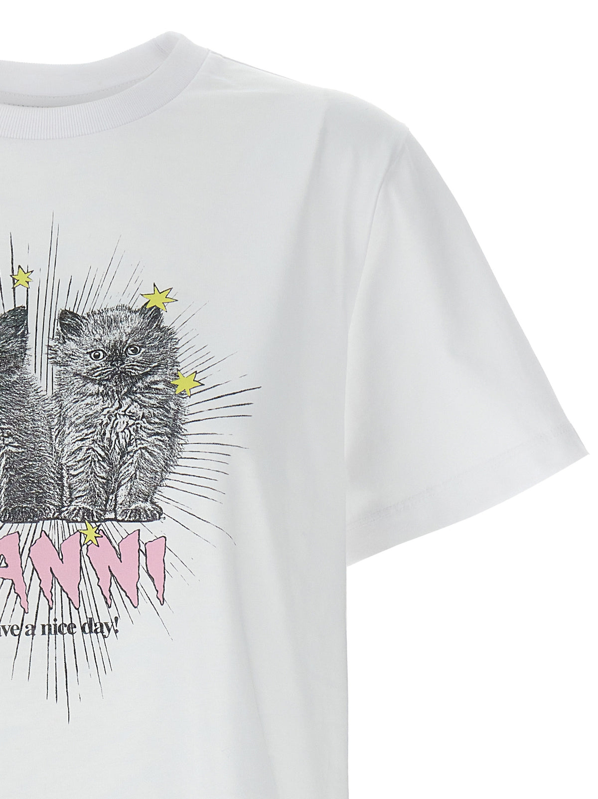 Ganni Kittens T-Shirt - Elevate Your Style with Sustainable Luxury