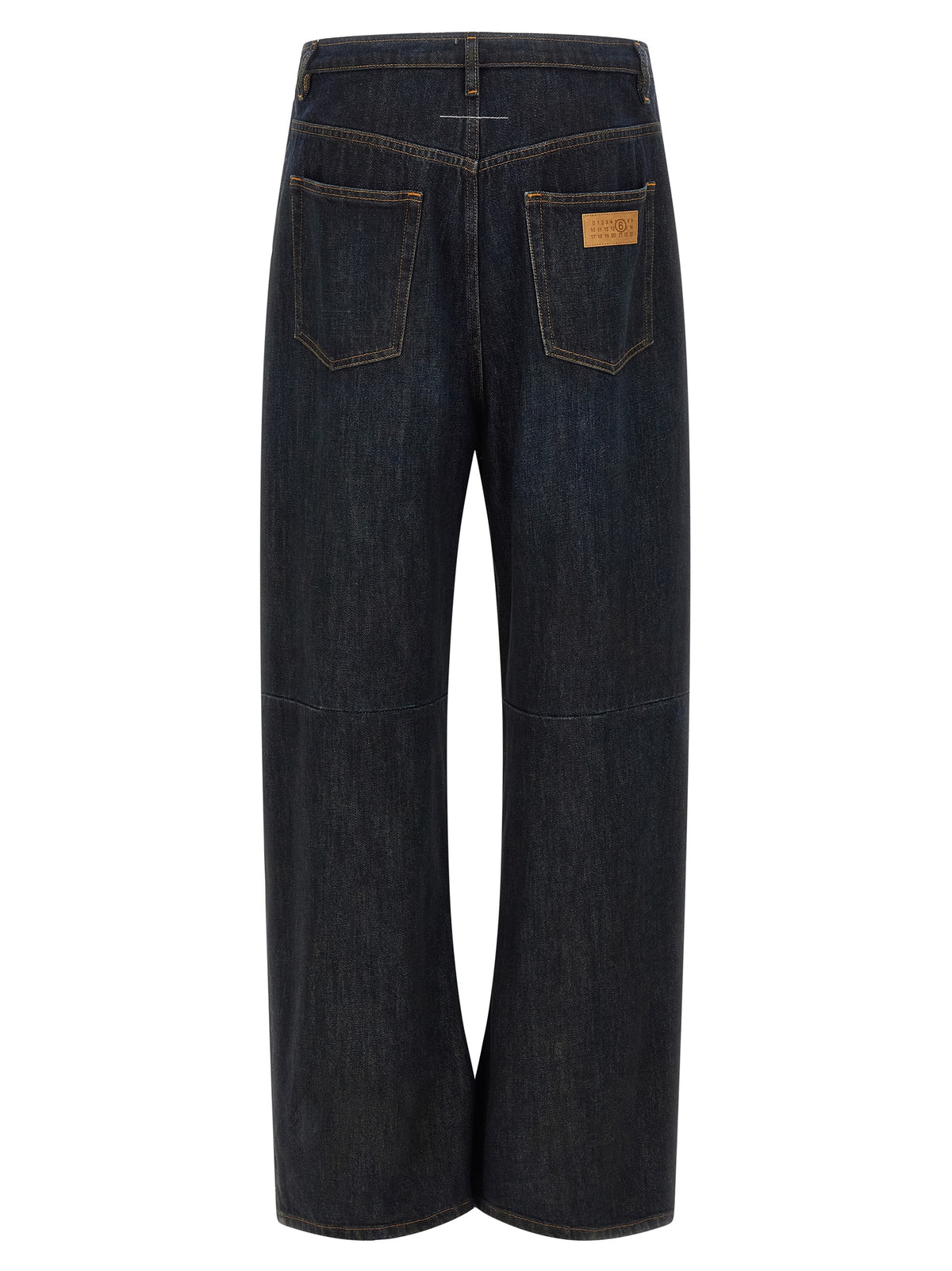 MM6 Maison Margiela Blue Cotton Wide-Leg Jeans - Minimalist Luxury