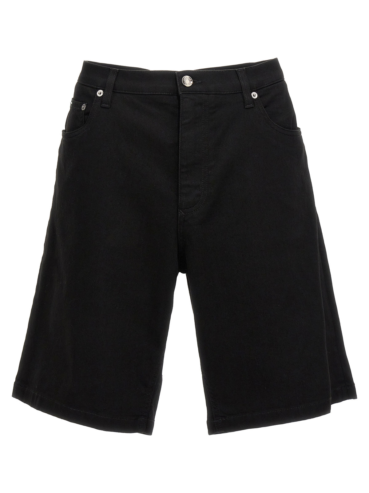 Dolce & Gabbana Black Cotton Bermuda Shorts - Timeless Luxury