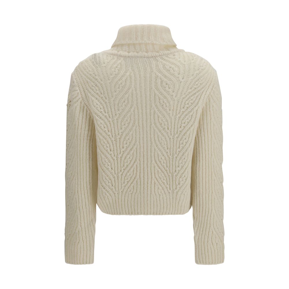 Moncler Beige Wool Oves Aries Turtleneck - Luxe Comfort Redefined