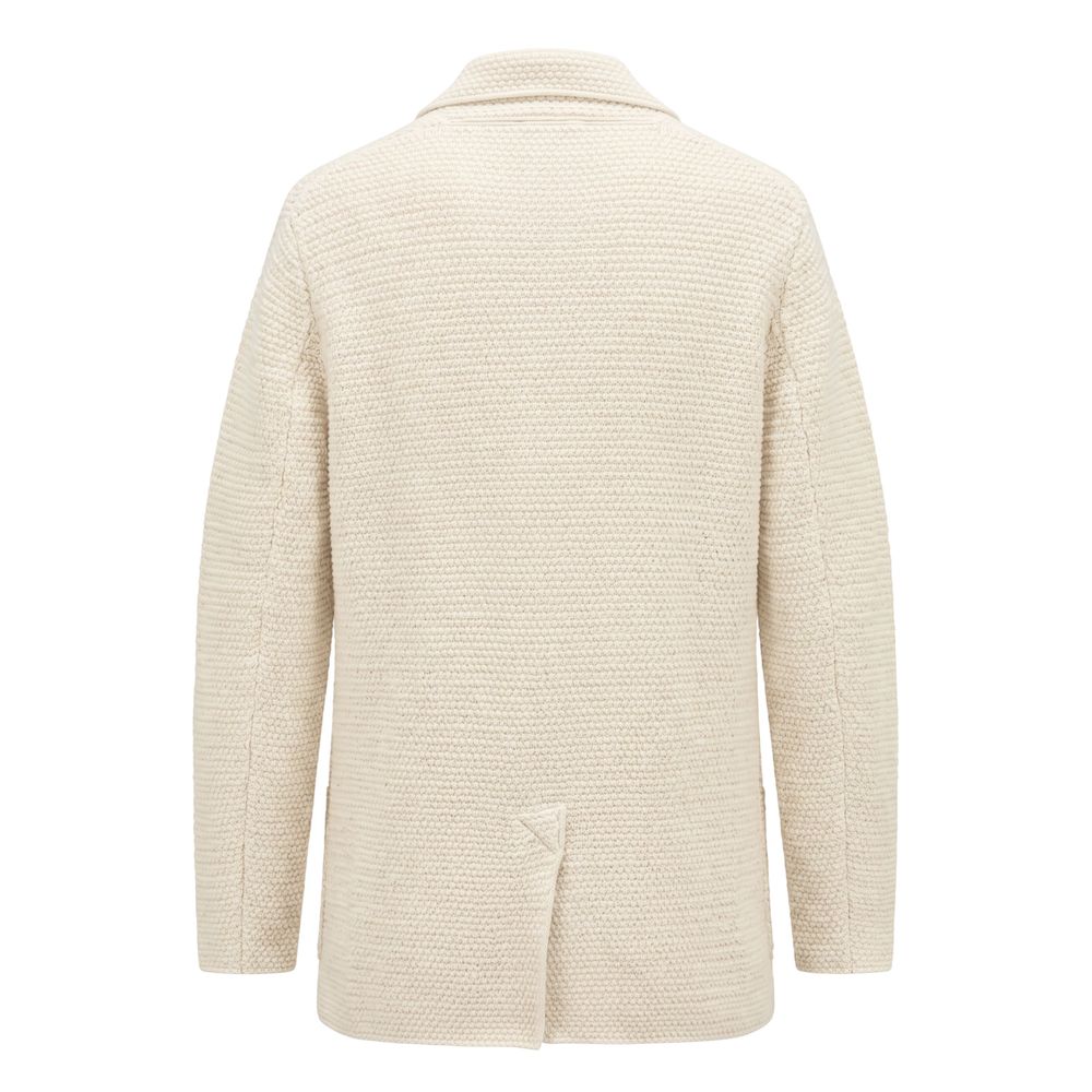 Malo White Knitted Cardigan - Elevate Your Luxurious Style