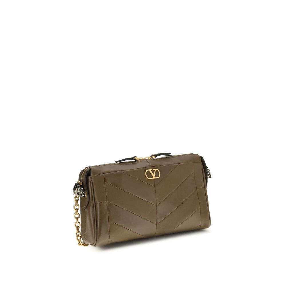 Valentino Garavani Napa Leather Chevron Shoulder Bag Luxury