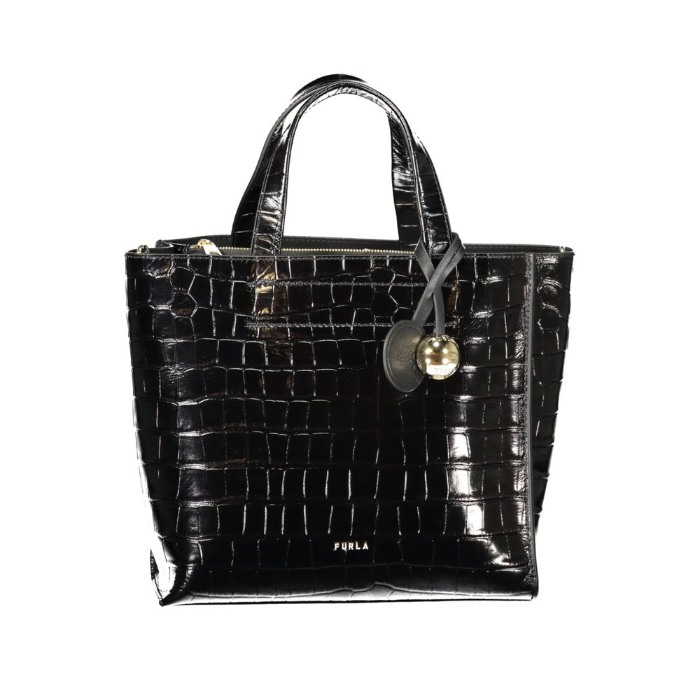 Furla Divide It S Tote Bag - Exquisite Black Leather Luxury