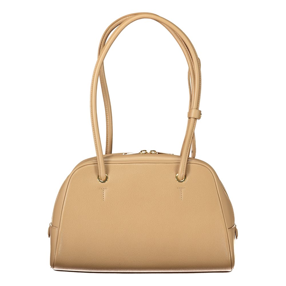 Furla Poppy M Dome Bag - Timeless Beige Leather Elegance