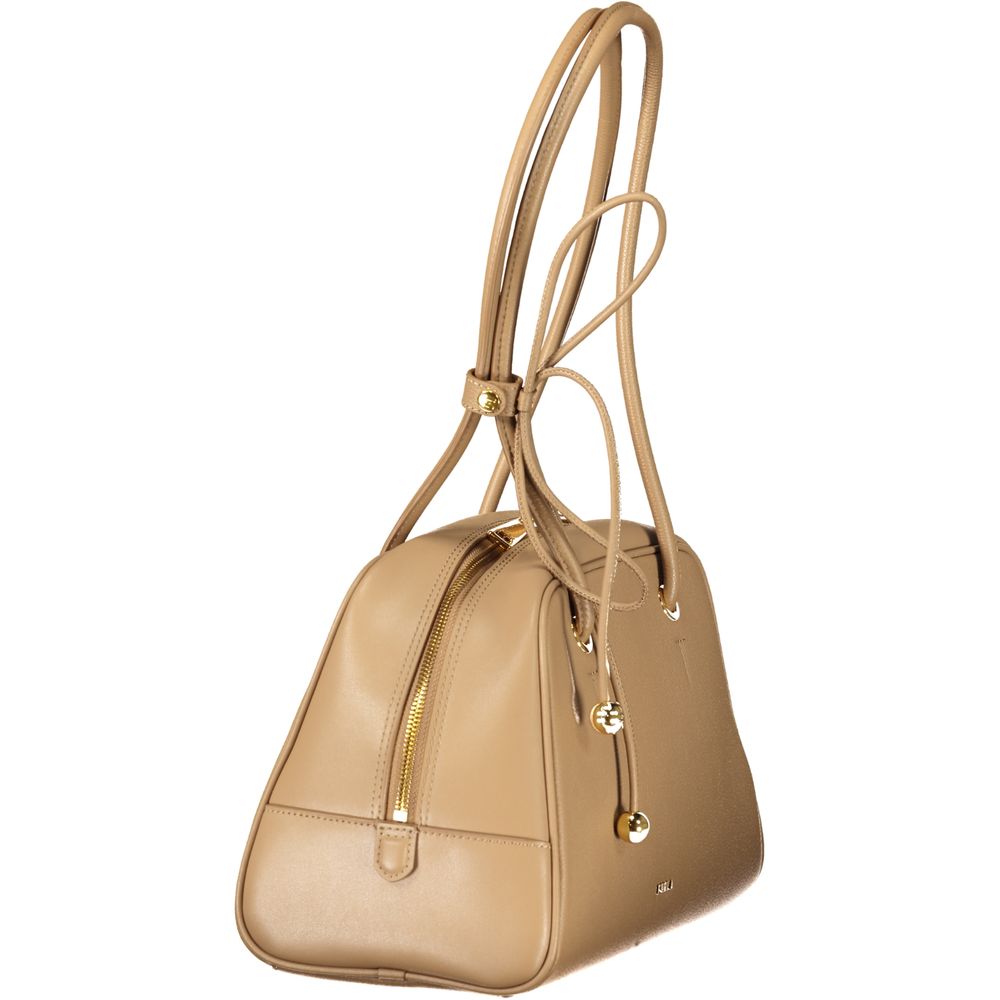 Furla Poppy M Dome Bag - Timeless Beige Leather Elegance