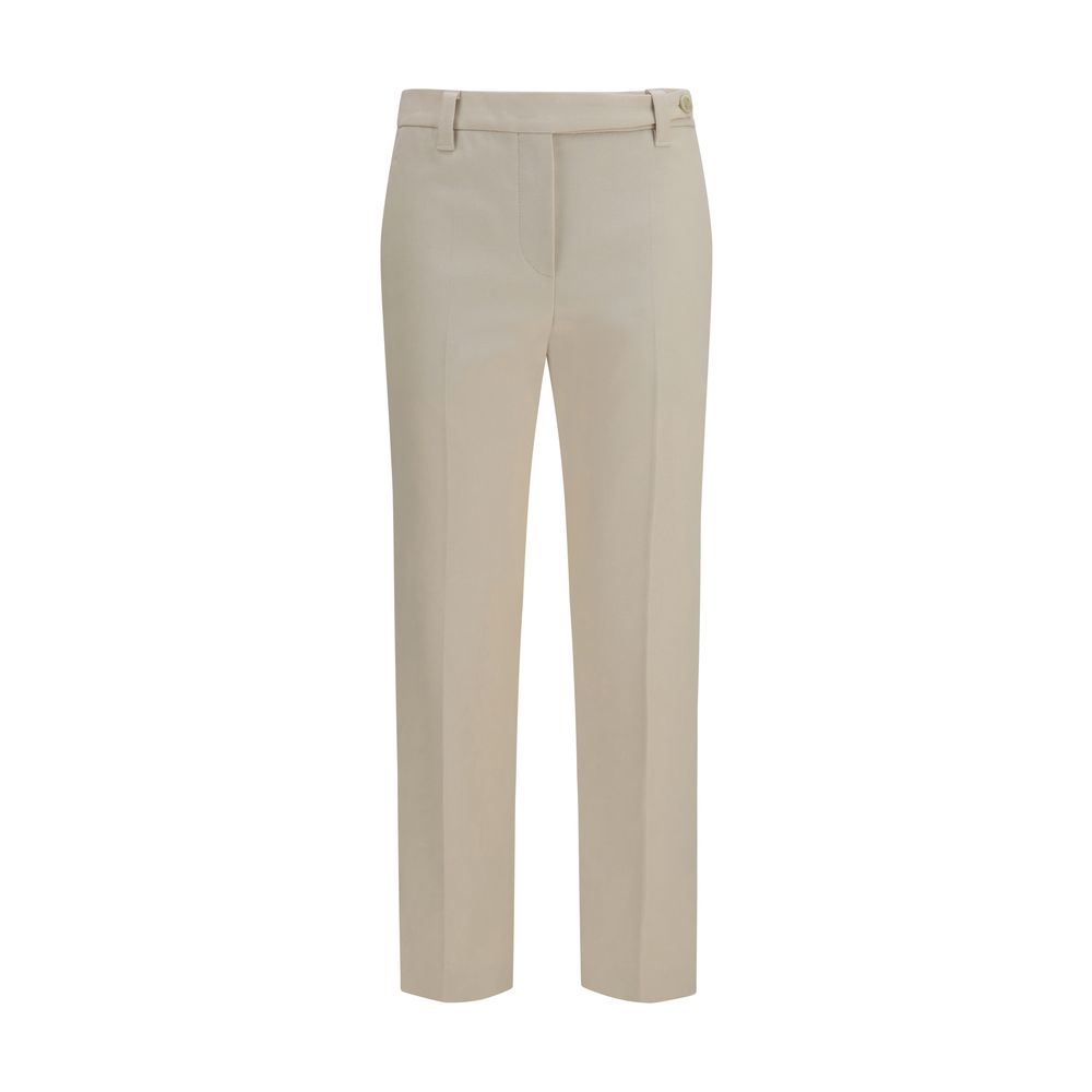 Brunello Cucinelli Beige Cotton Dress Pants - Contemporary Elegance