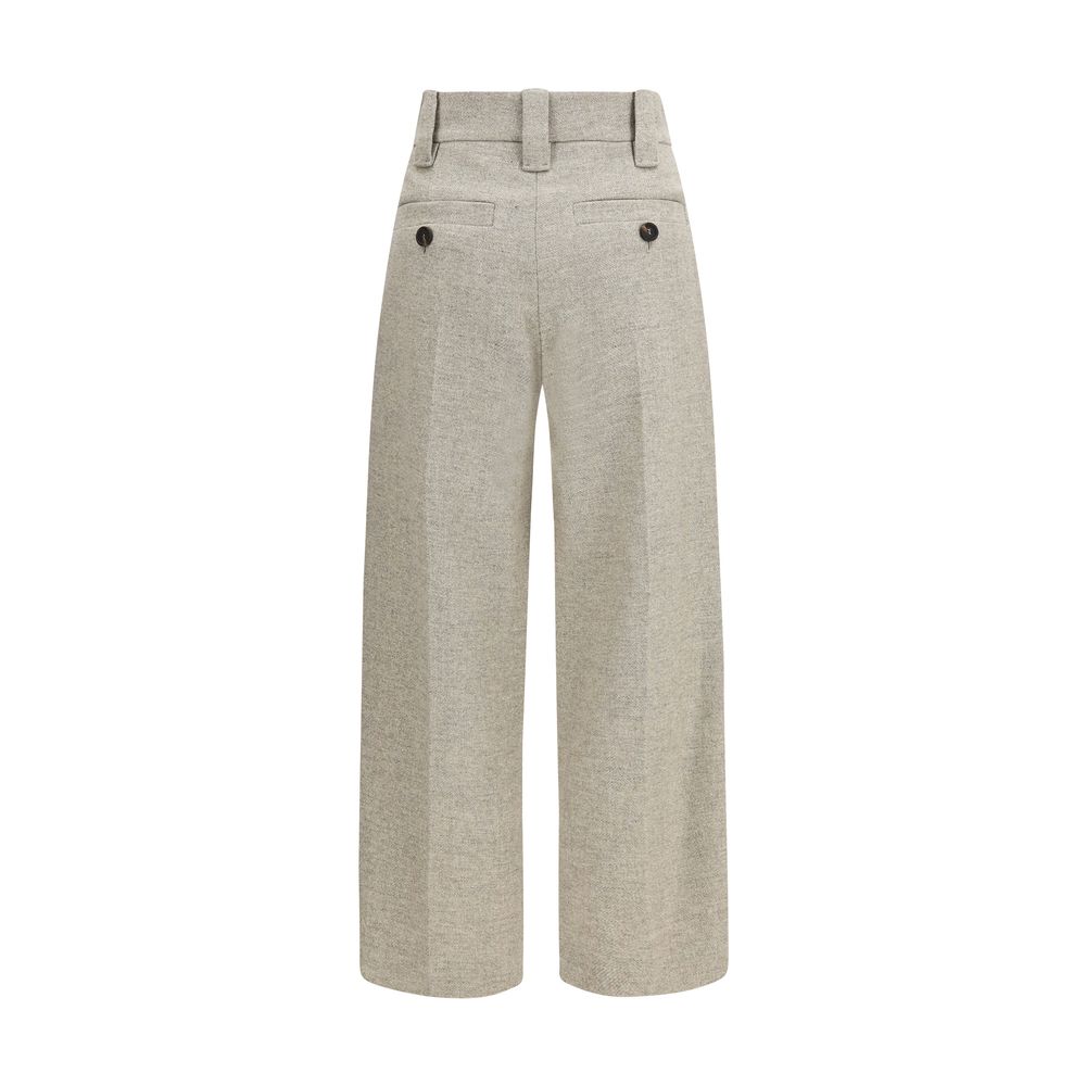 Brunello Cucinelli Beige Wool Dress Pants - Timeless Elegance