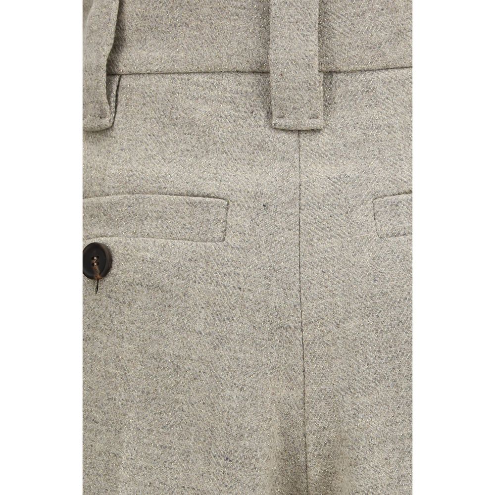 Brunello Cucinelli Beige Wool Dress Pants - Timeless Elegance