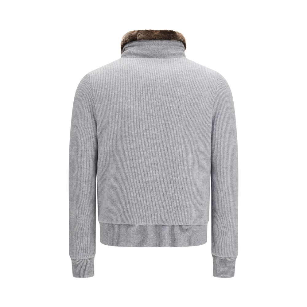 MooRER Gray Goose Down Full-Length Jacket - Timeless Luxury