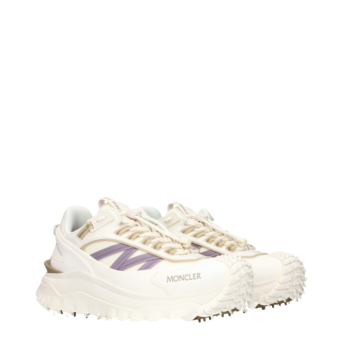 Experience the allure of Moncler White Fabric Athletic Sneakers, where exquisite craftsmanship meets timeless elegance, perfect for the discerning fashion connoisseur.