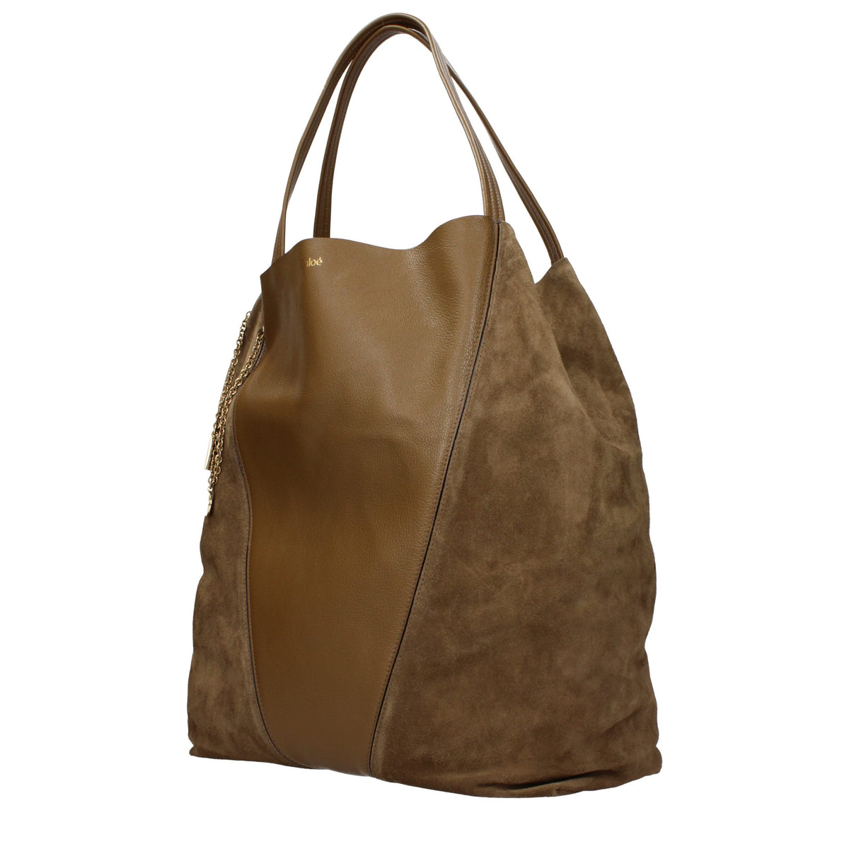 Indulge in the timeless elegance of the Chloé Brown Leather Shoulder Bag, crafted from sumptuous suede, a statement piece that elevates any sophisticated ensemble.