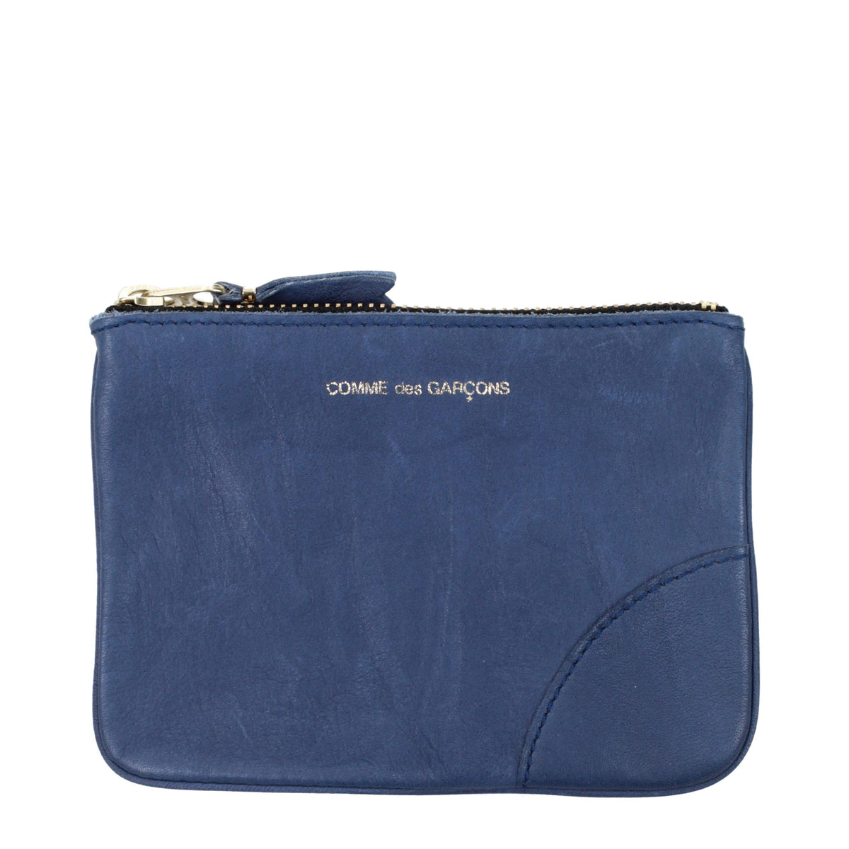 Experience the exquisite artistry of the Comme Des Garçons Blue Leather Wallet, a timeless luxury accessory that embodies sophistication and individuality for the discerning connoisseur.