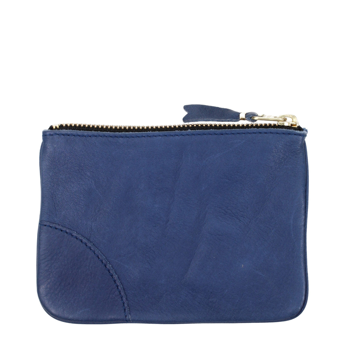 Indulge in the exquisite Comme Des Garçons Blue Leather Wallet, where artisanal craftsmanship meets timeless elegance, perfect for those who embody sophistication and style.