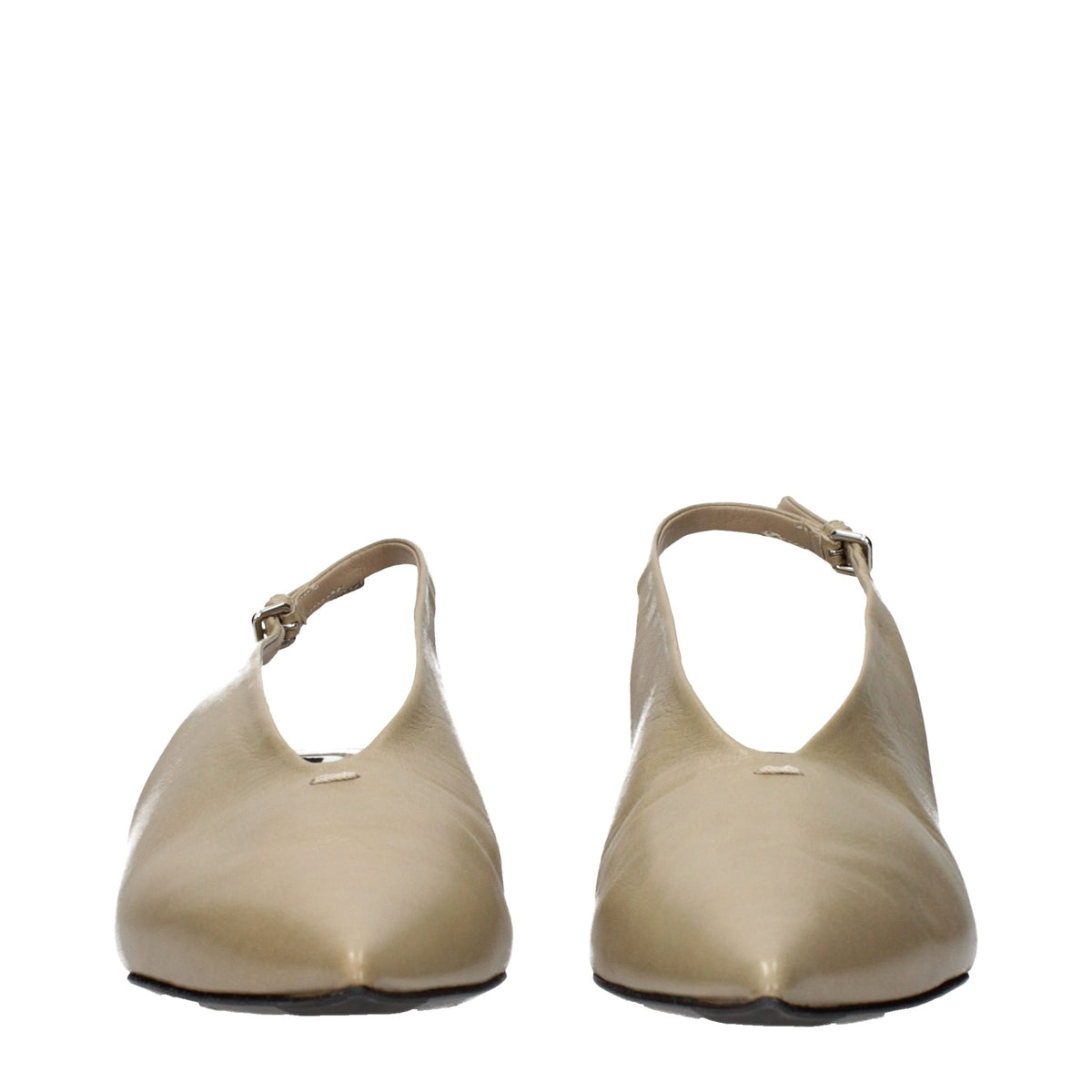 Step into sophistication with Jil Sander's Beige Leather Mid Heel Pumps, where vintage allure meets modern elegance, perfect for the discerning connoisseur.