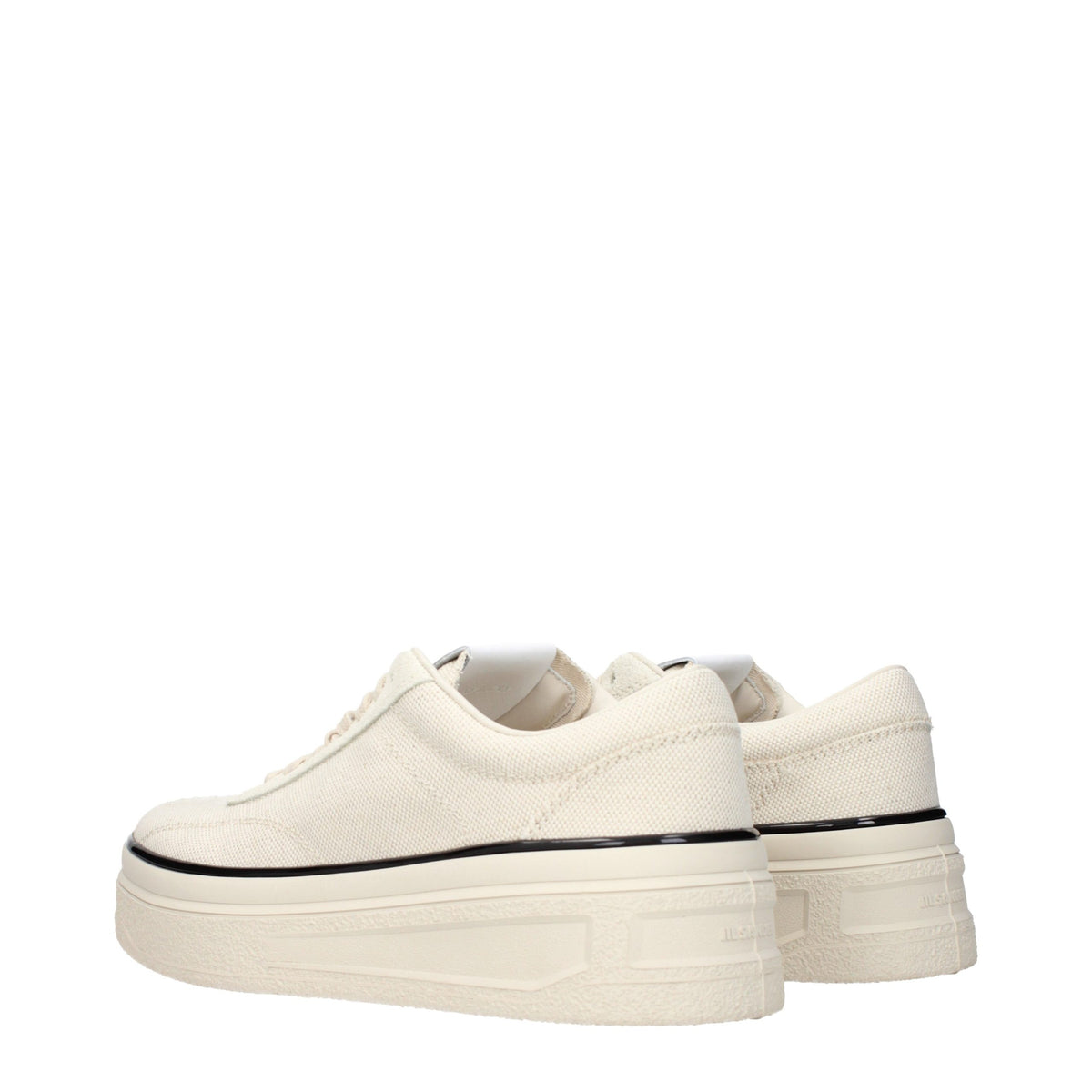 Indulge in the exquisite allure of Jil Sander Beige Fabric Platform Sneakers, where luxurious craftsmanship meets timeless elegance, perfect for the discerning fashion connoisseur.
