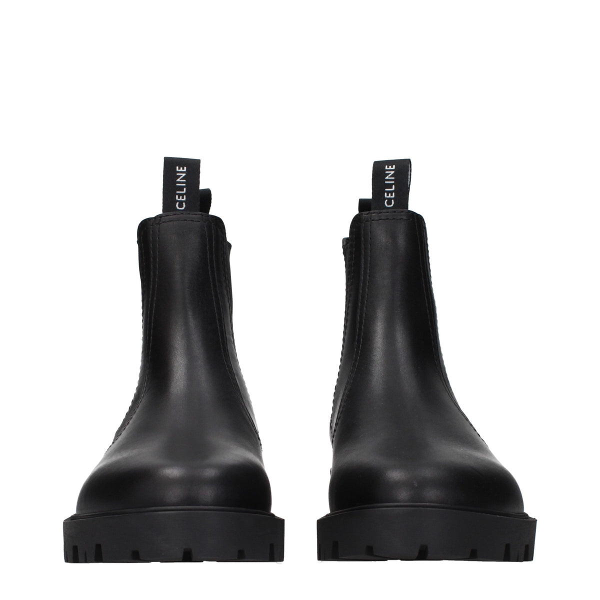 Elevate your style with Celine Black Leather Ankle Boots, where exquisite craftsmanship meets timeless luxury, perfect for the discerning individual seeking sophistication.