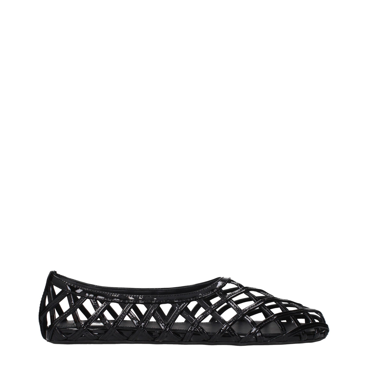 Experience the allure of Alaïa Black Leather Ballet Flats, where exquisite patent leather meets timeless elegance, redefining luxury for the discerning individual.