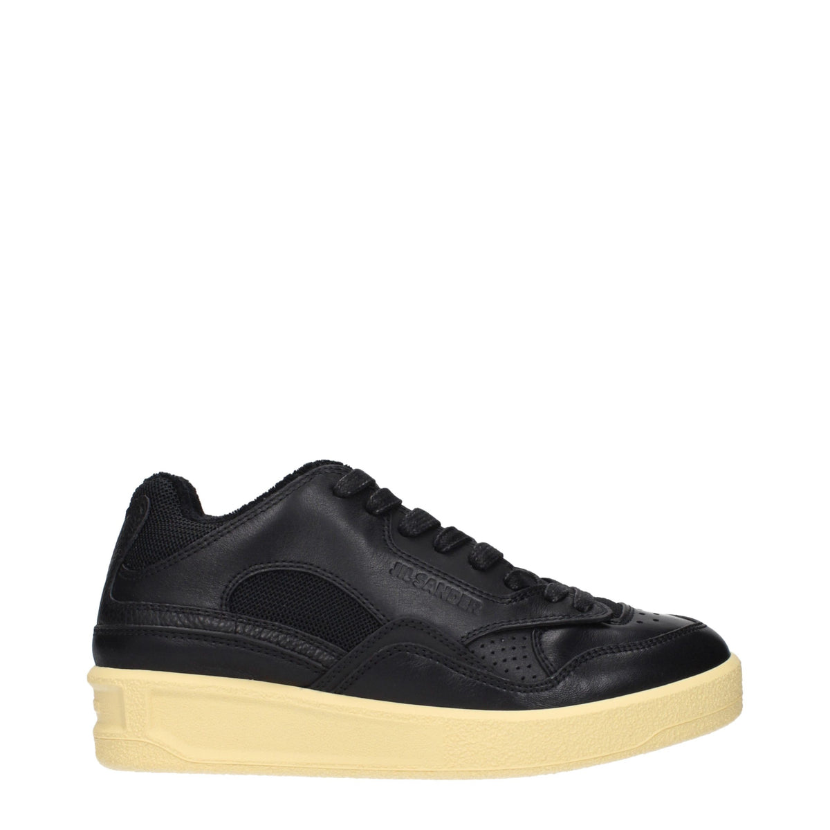 Discover the Jil Sander Black Leather Low Top Sneakers, where timeless elegance meets exquisite craftsmanship, perfect for those who embody sophistication and style.