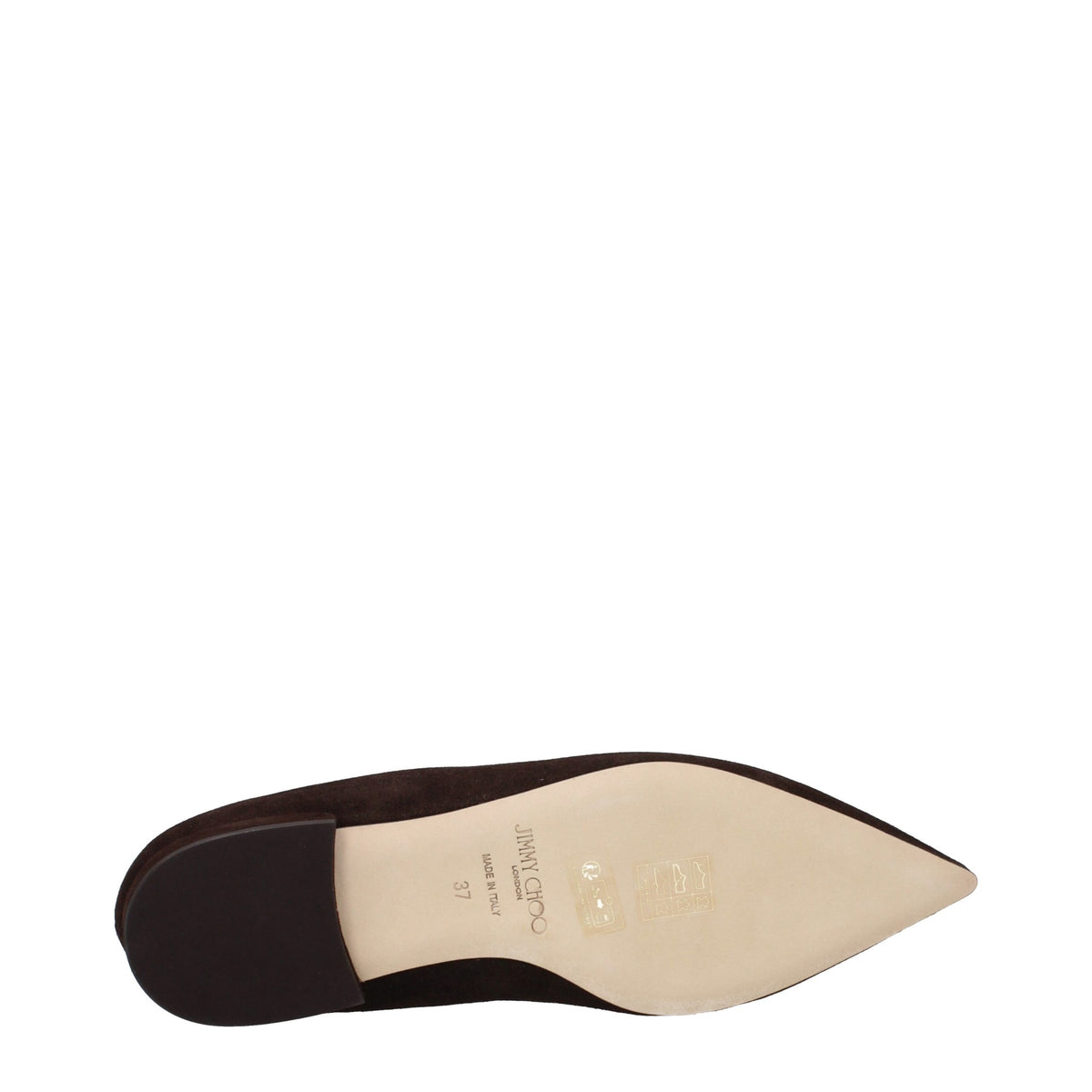 Step into timeless elegance with Jimmy Choo Brown Leather Ballet Flats, where exquisite craftsmanship meets refined style for the discerning individual.
