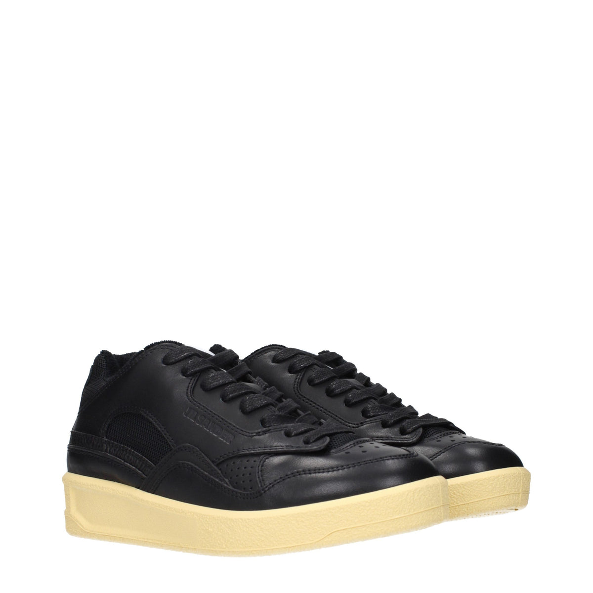 Discover the Jil Sander Black Leather Low Top Sneakers, a fusion of timeless elegance and modern sophistication, crafted for those who embody refined luxury.