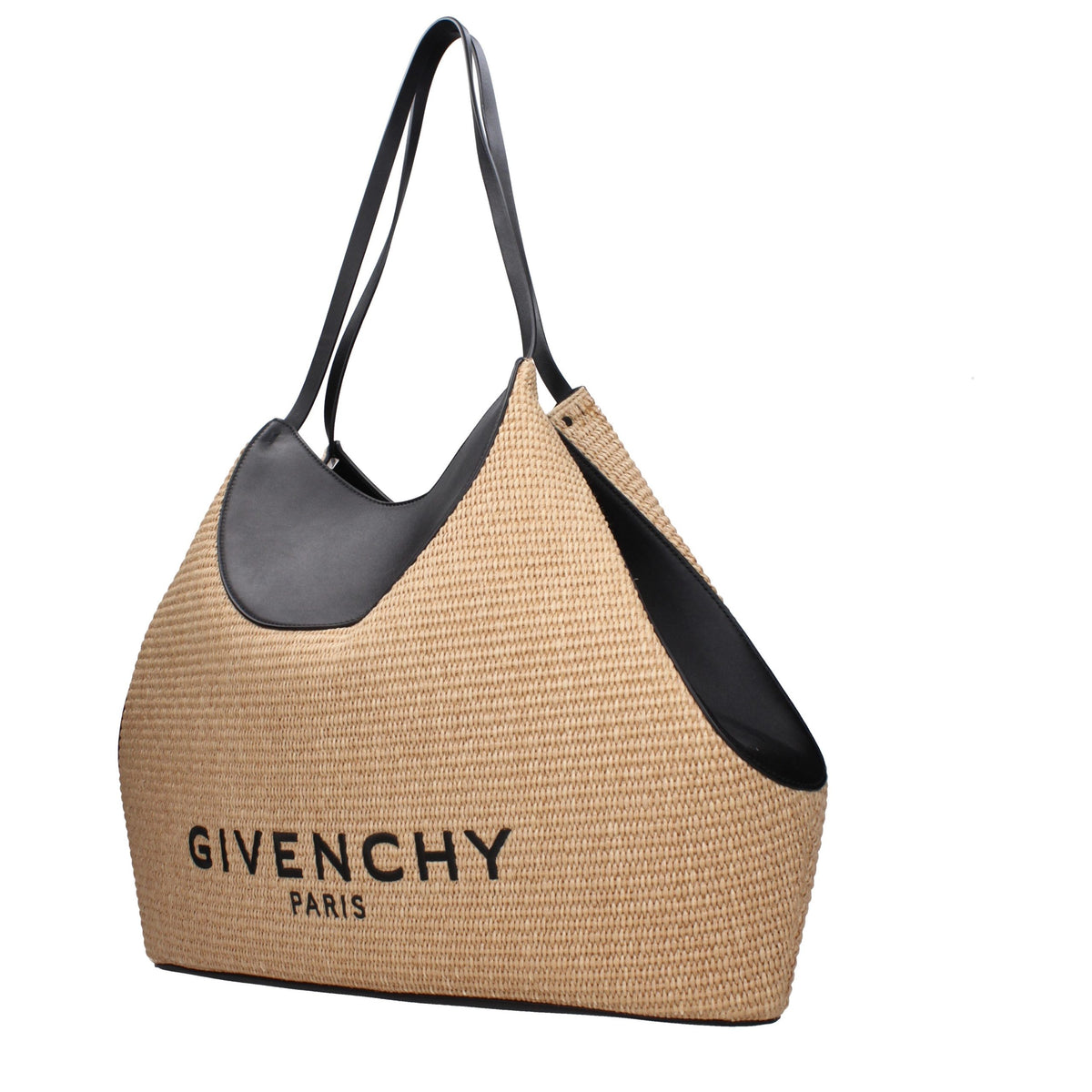 Indulge in the elegance of the Givenchy Beige Raffia Shoulder Bag, a timeless luxury accessory that embodies sophistication and exquisite craftsmanship for every occasion.