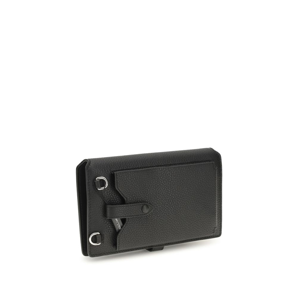 Dolce & Gabbana Black Calf Leather Bos Taurus Shoulder Bag