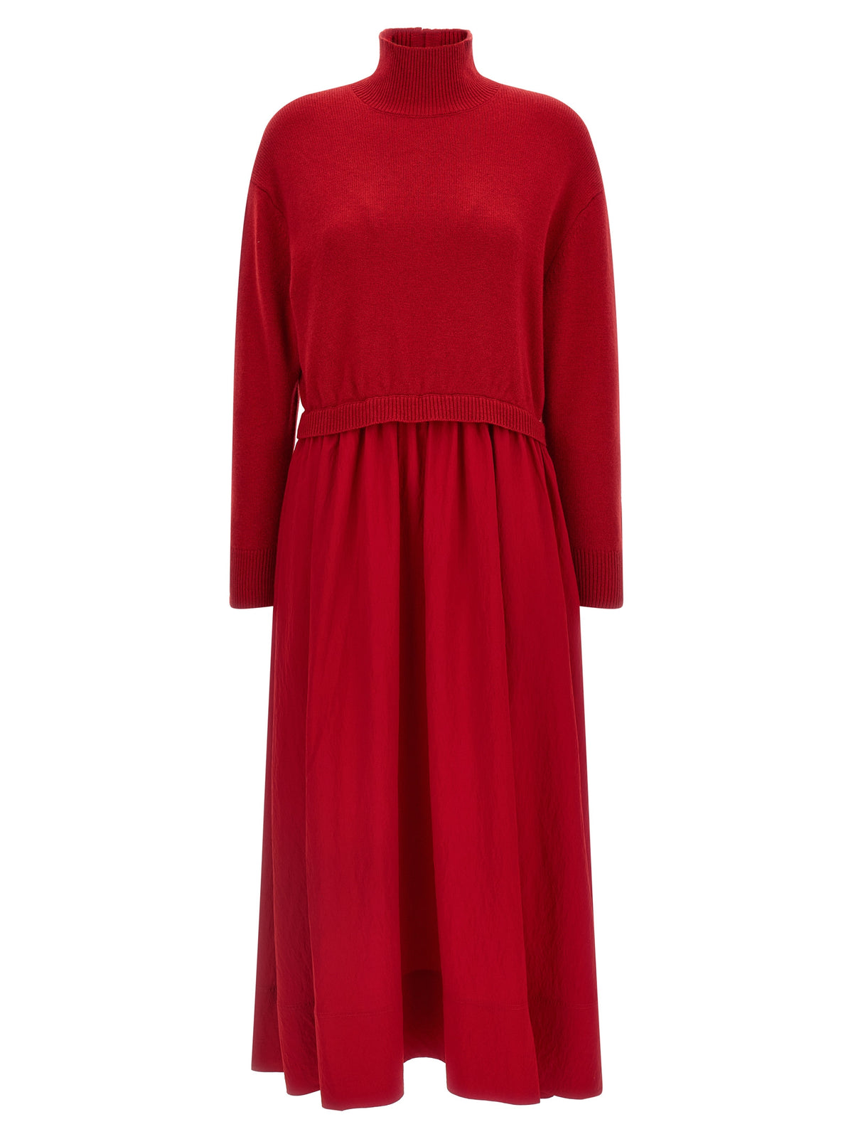 Elevate your elegance with the Polo Ralph Lauren Red Wool Long Dress, a masterpiece of luxurious craftsmanship and timeless allure, perfect for any sophisticated occasion.